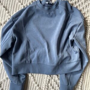 Blue Cropped Sweatshirt